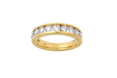 Lot 2076 - An 18 Carat Gold Diamond Half Hoop Ring ten...