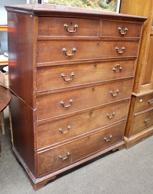 Lot 1128 - A 19th Century Mahogany Six Height Chest of...