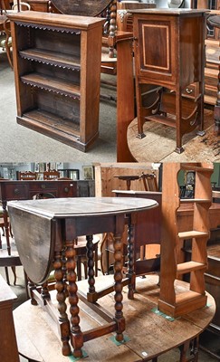 Lot 1202 - A Late 19th Century Oak Free-Standing Bookcase,...