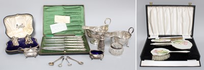 Lot 123 - A Collection of Assorted Silver and Silver...