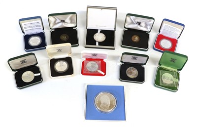 Lot 297 - Assorted Silver Proof Coins and Medals, 11 in...