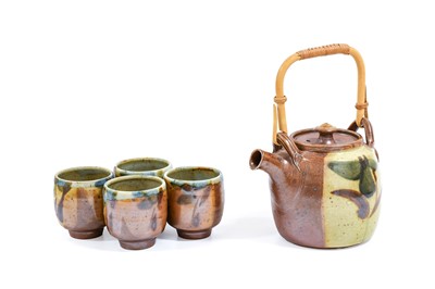 Lot 38 - Derek Emms (1929-2004): A Stoneware Teapot and...