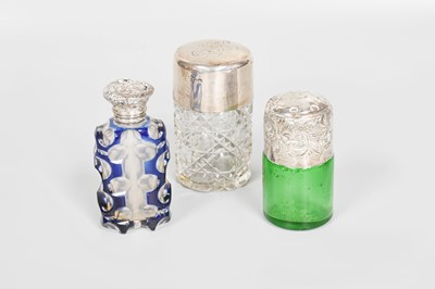 Lot 114 - Three Various Silver-Mounted Glass...