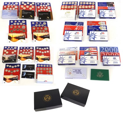 Lot 290 - Large Collection of USA Proof and Mint Sets,...