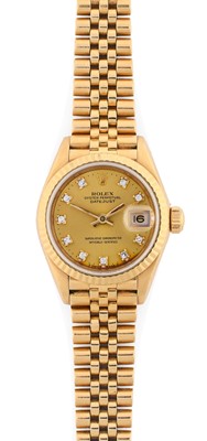 Lot 2176 - Rolex: A Lady's 18 Carat Gold Automatic...