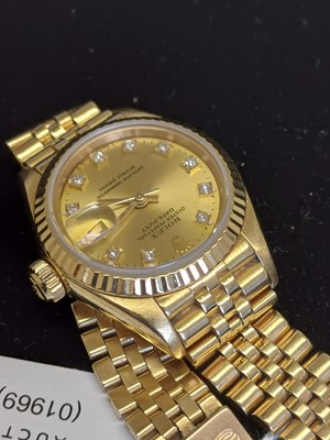 Lot 2176 - Rolex: A Lady's 18 Carat Gold Automatic...