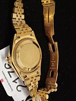 Lot 2176 - Rolex: A Lady's 18 Carat Gold Automatic...