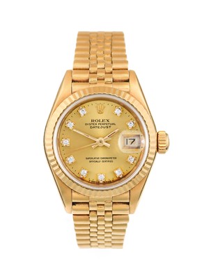 Lot 2176 - Rolex: A Lady's 18 Carat Gold Automatic...