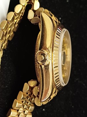 Lot 2176 - Rolex: A Lady's 18 Carat Gold Automatic...