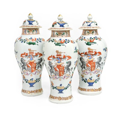 Lot 96 - A Garniture of Three Edmé Samson Porcelain...