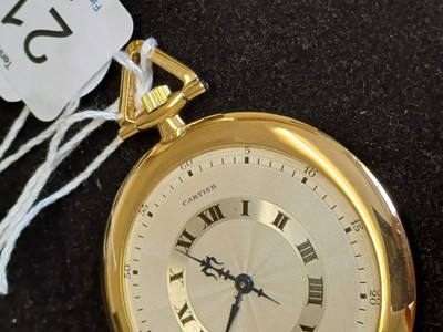 Lot 2163 - Cartier: A Rare Art Deco Ultra Slim 18 Carat...