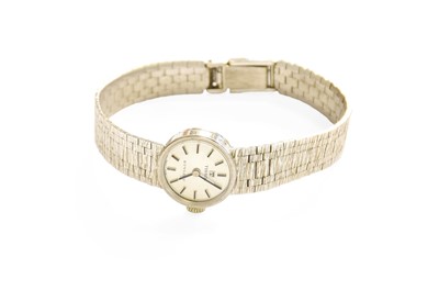 Lot 3 - A Lady's 9 Carat White Gold Tissot Wristwatch