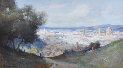 Lot 1008 - Frank Dean (1865-1947) View of Florence Signed...