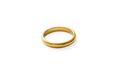 Lot 392 - A 22 Carat Gold Band Ring, finger size L