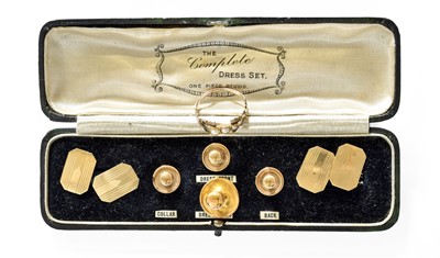 Lot 404 - A Pair of Cufflinks and Four Dress Studs, each...