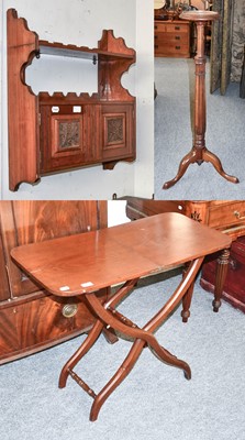 Lot 1295 - A 19th Century Mahogany Folding Coaching Table,...