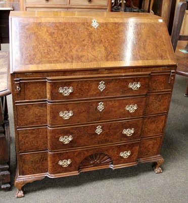 Lot 1341 - A George III Walnut & Mahogany Breakfront...