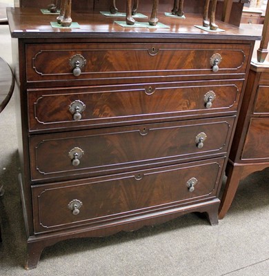 Lot 1179 - An Edwardian Crossbanded Mahogany Chest of...