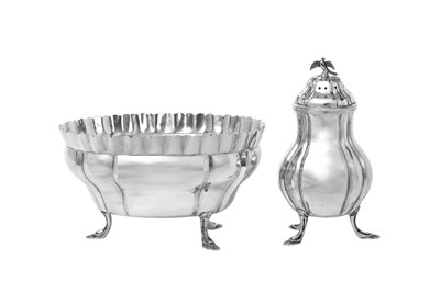 Lot 2073 - A Norwegian Silver Sugar-Bowl and Caster