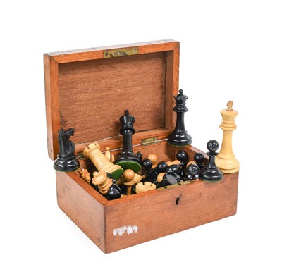 Lot 234 - A Staunton Pattern Ebony and Boxwood Chess Set,...