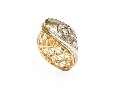 Lot 434 - A Bi-Colour Floral Motif Ring, by Ungari, with...