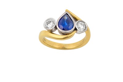 Lot 2082 - An 18 Carat Gold Sapphire and Diamond Three...