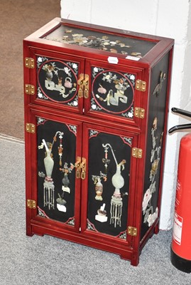 Lot 1351 - A Small Modern Chinese Cabinet, applied with...