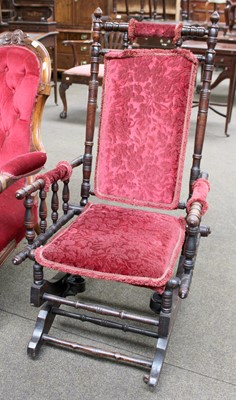 Lot 1270 - An American Rocking Chair, early 20th century,...