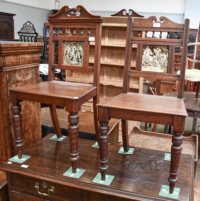 Lot 1254 - Two Similar Late Victorian Mahogany Hall...