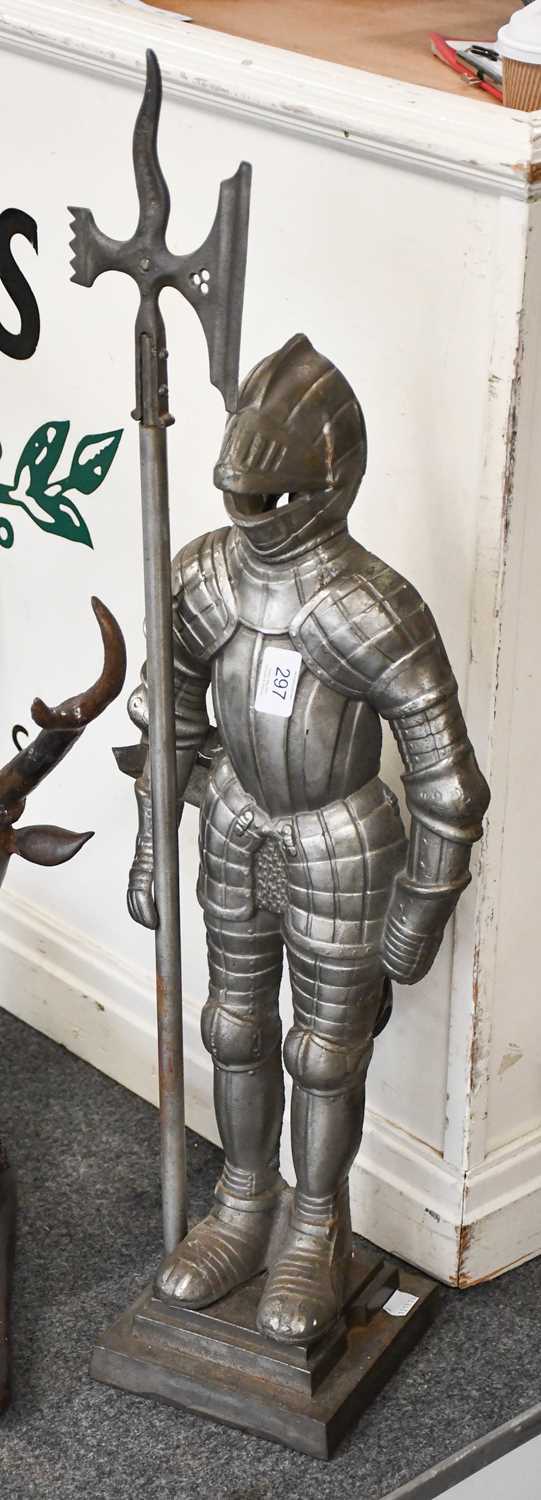 Lot 297 - A Novelty Fire Side Companion Set, as a Knight...