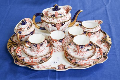 Lot 273 - A Royal Crown Derby Porcelain Imari Part...