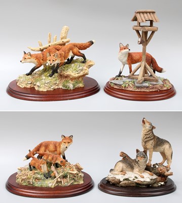 Lot 232 - Border Fine Arts Fox Models Comprising: 'Duke...