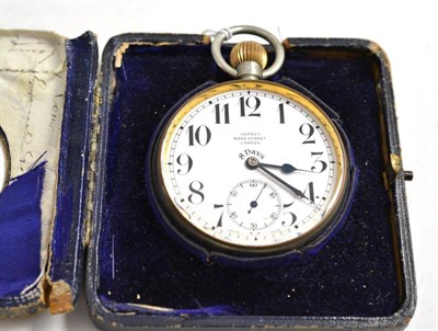 Lot 461 - A plated Asprey travelling watch in a fitted case