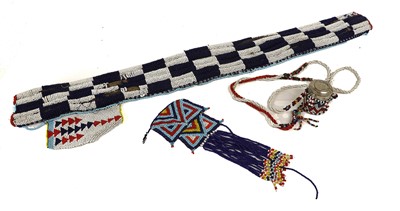 Lot 242 - Three Pieces of Mid-20th Century Zulu Beadwork,...