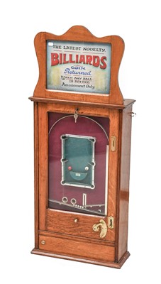 Lot 171 - A Rare 'Billiards' Coin Operated Wall Machine By The British Manufacturing Company