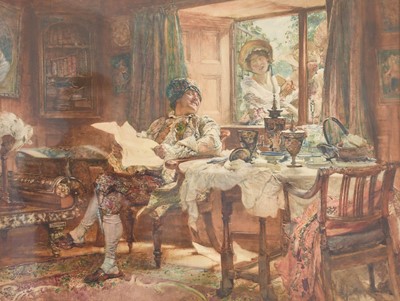 Lot 1004 - Edgar Bundy (1862-1922) "Twitting the Bachelor"...