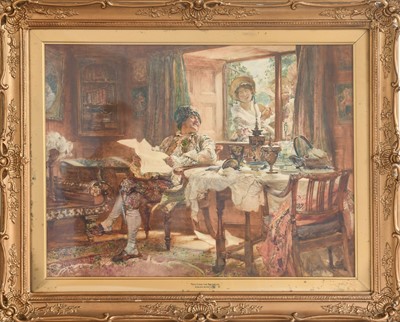 Lot 1004 - Edgar Bundy (1862-1922) "Twitting the Bachelor"...