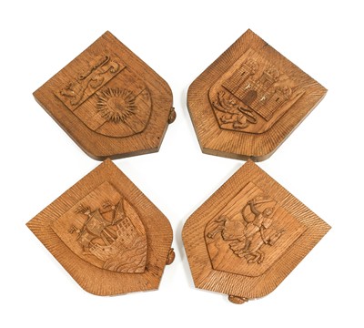 Lot 282 - Tortoiseman: A Set of Four English Oak Shields,...