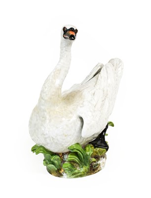 Lot 116 - A Meissen Porcelain Swan, 2nd half 19th...