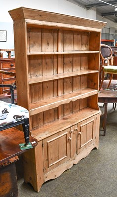 Lot 1196 - A Pine Open Bookcase, with four shelves and...