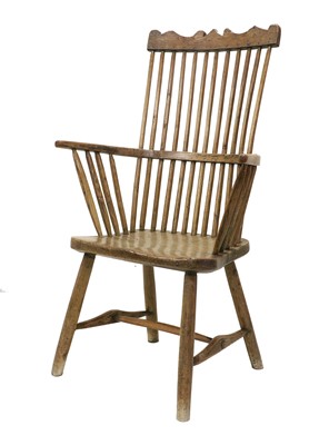 Lot 756 - An Ash Comb-Back Windsor Armchair, late...