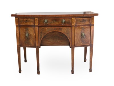 Lot 354 - A George III Mahogany, Satinwood-Crossbanded,...