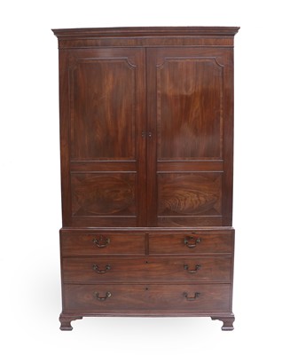 Lot 371 - A Late George III Mahogany, Crossbanded and...