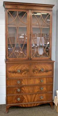 Lot 1336 - A Reproduction Crossbanded and Inlaid Mahogany...