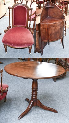 Lot 1299 - A George III Mahogany Corner Washstand,...