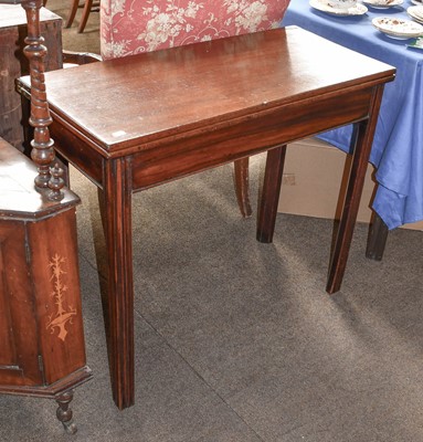 Lot 1183 - A George III Mahogany Fold Over Table, 86cm by...