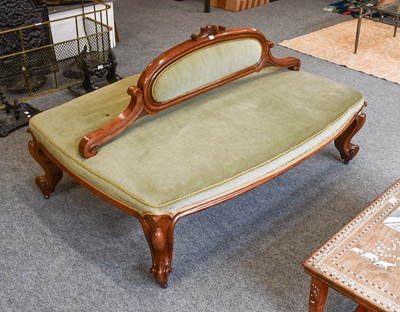 Lot 1281 - A Victorian Walnut Conversation Settee,...