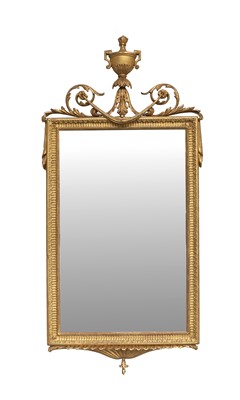 Lot 310 - A George III Giltwood and Gesso Wall Mirror,...