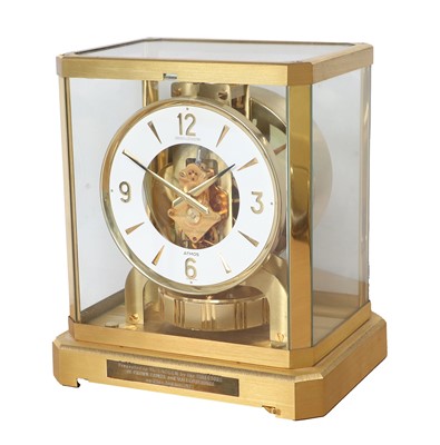 Lot 671 - A Brass Atmos Clock, signed Jaeger LeCoultre,...