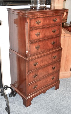 Lot 1353 - A Reproduction Mahogany Chest on Chest, 69cm...